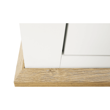 Vitrină MZ4, alb / stejar grand, LEON [11]