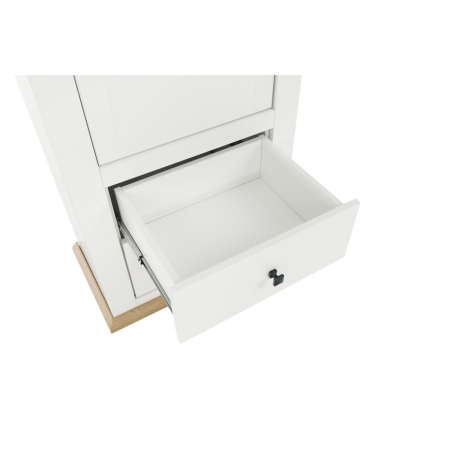 Vitrină MZ4, alb / stejar grand, LEON [19]