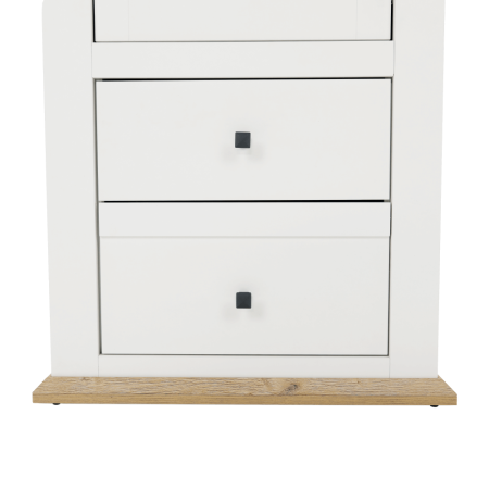 Vitrină MZ4, alb / stejar grand, LEON [18]