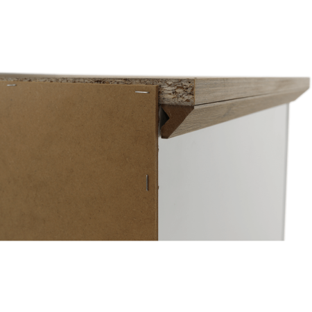 Vitrină MZ5, alb / stejar grand, LEON [12]