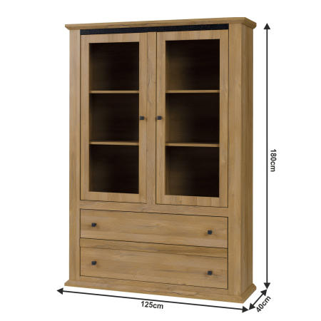 Vitrină MZ5, stejar grand, LEON [3]