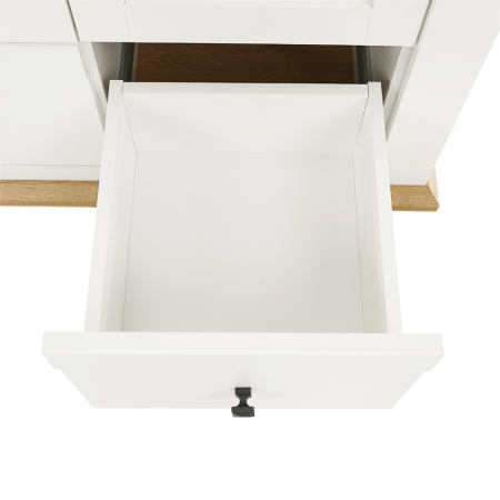 Vitrină MZ6, alb / stejar grand, LEON [15]