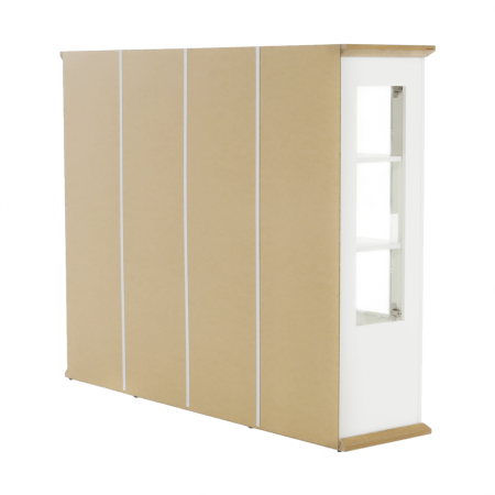 Vitrină MZ6, alb / stejar grand, LEON [21]