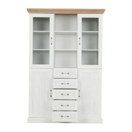 Vitrină, pin nordic/stejar sălbatic, ROYAL W2D [2]