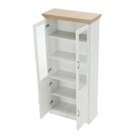 Vitrină, pin nordic/stejar sălbatic, ROYAL W4D [9]