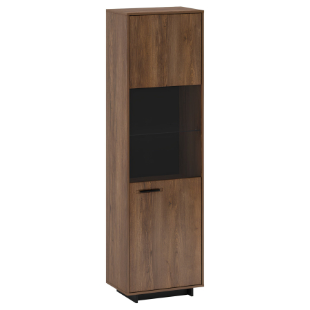 Bucatarie - Vitrină, stejar bolzano / negru, dreapta, DELIS A2