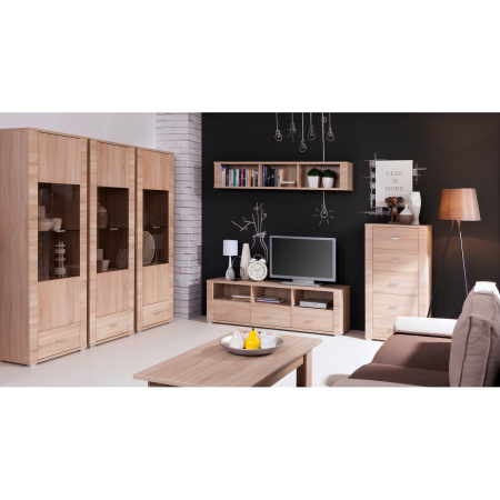 Vitrină tip 5, stejar sonoma, GRAND [1]