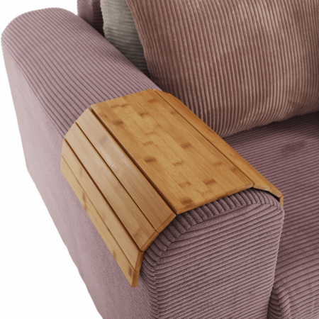 Zonă de depozitare/cotieră flexibilă canapea, bambus, natural, ALTE [10]