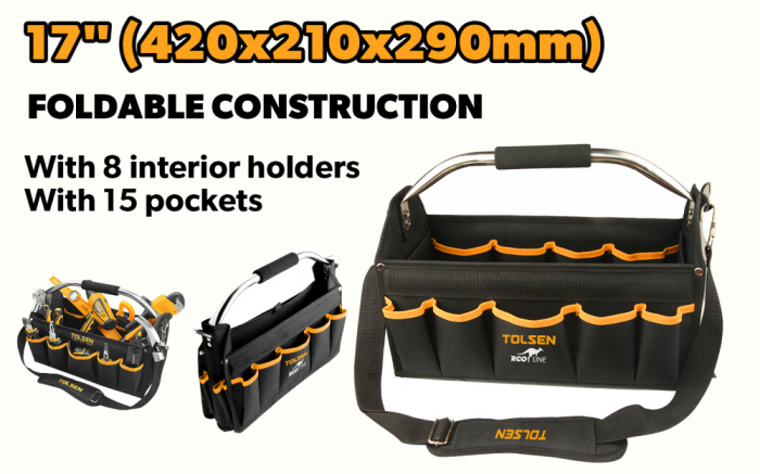 Geanta pentru unelte ROOLine cu 15 buzunare, Industrial [2]