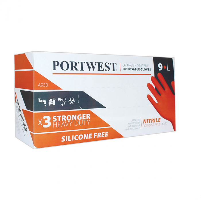 Mănuși de unică folosință Orange HD (Pk100) A930 [2]