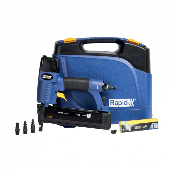 Rapid 5000054, ciocan pneumatic PRO PB131, functional cu cuie No. 8, 15-50 mm [3]