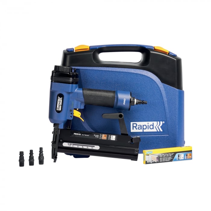 Rapid 5000103, capsator/ciocan pneumatic PRO PBS151, functional cu capse No. 90, 20-40 si cuie No. 8, 15-50 mm [5]