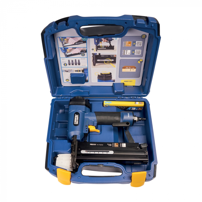 Rapid 5000103, capsator/ciocan pneumatic PRO PBS151, functional cu capse No. 90, 20-40 si cuie No. 8, 15-50 mm [3]