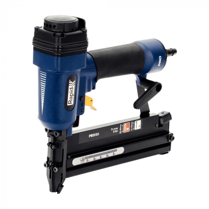 Rapid 5000103, capsator/ciocan pneumatic PRO PBS151, functional cu capse No. 90, 20-40 si cuie No. 8, 15-50 mm [7]