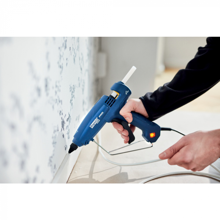 Rapid 5000326, Pistol profesional GlueGun PRO EG320, albastru, max 120W, debit 1000g/h, 195°C, functional cu batoane de 12 mm [2]