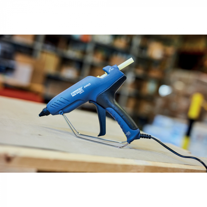 Rapid 5001490, Pistol profesional GlueGun PRO EG313, albastru, max 100W, debit 900g/h, 195°C, functional cu batoane de 12 mm [10]