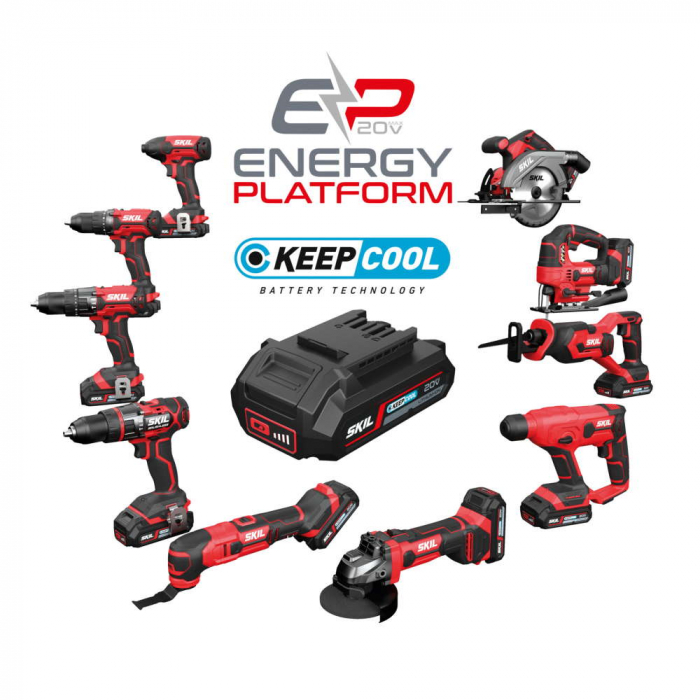 Set incarcator si acumulator SKIL BC1E3111AA, 20V Max“ (18 V) 4.0Ah „Keep Cool“ Li-Ion [8]