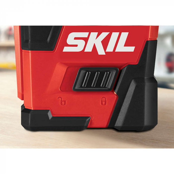 SKIL 1961 DA Nivela laser cu linie în cruce 360°, lumina verde (520 nm), accu Li-Ion, ± 0,5 mm/m, raza actiune 30m, trepied [7]