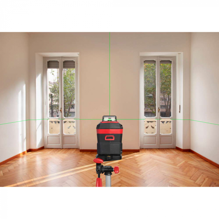 SKIL 1961 DA Nivela laser cu linie în cruce 360°, lumina verde (520 nm), accu Li-Ion, ± 0,5 mm/m, raza actiune 30m, trepied [2]