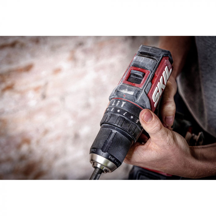 SKIL 3075 JA masina de gaurit cu percutie cu acumulator, cuplu maxim 60 nm, 0-500/0-1800/min, compact Brushless, geanta de transport+set de 6 biti, doar corpul [4]