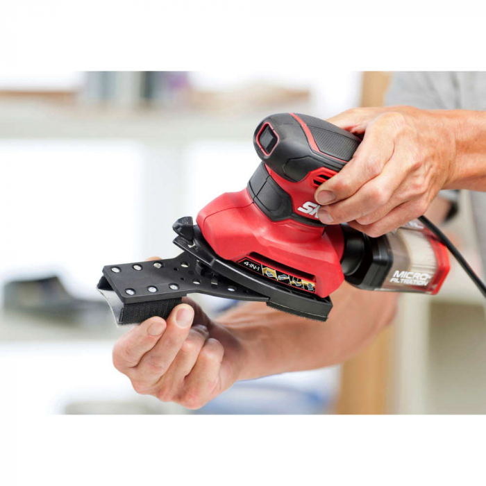SKIL 7261 AA Slefuitor cu zgomot şi vibraţii reduse, 15x foi de slefuire si 3x accesorii speciale de slefuire [7]