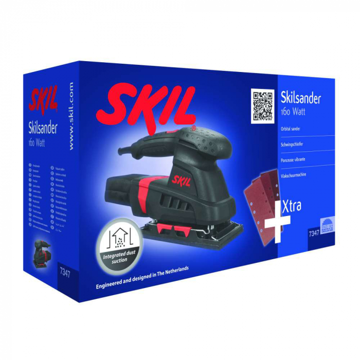 SKIL 7347 AA Slefuitor cu vibratii, 160 W, 2mm miscare slefuire, sac praf, 3 foi de hartie [8]