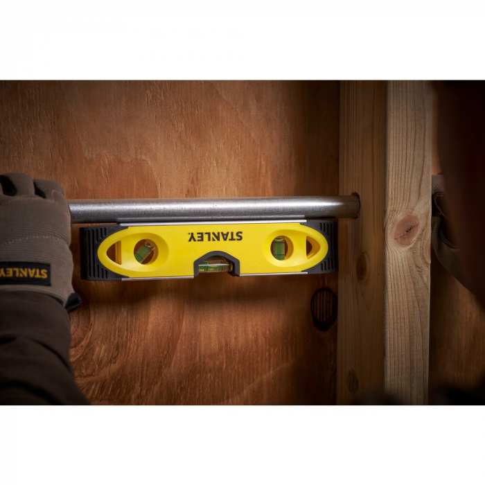Stanley 0-43-511, nivela torpedo, din aluminiu, 23 cm, 3 fiole blister [4]