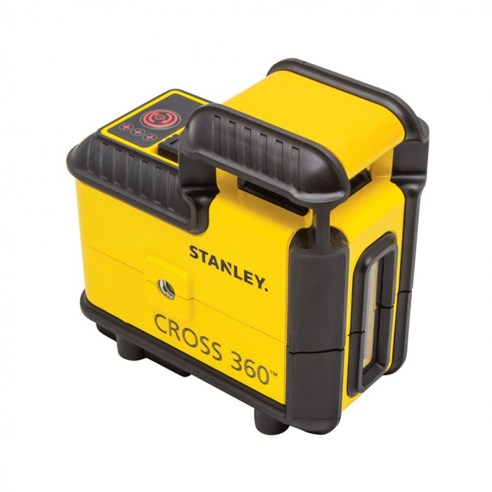 Stanley STHT77640-1, nivela laser Cross 360°, cu linie in cruce, lumina rosie (630 nm), prindere trepied 1/4", 4x1.5V AA, ± 0.5mm/m, raza actiune 20m, trepied [2]
