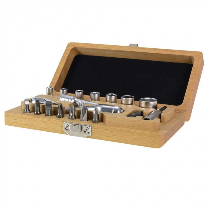 Trusa chei tubulare si biti, XS Traditional, Felo, 1/4", 18 piese [3]