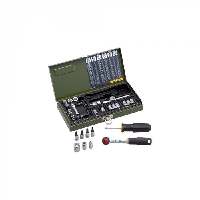 Trusa de biti si chei tubulare pentru ingineri, Proxxon 23080, 1/4", 36 buc [2]