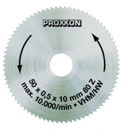 Consumabile scule electrice - Disc debitor din carbid, 50mm, 80 dinti, Proxxon 28011