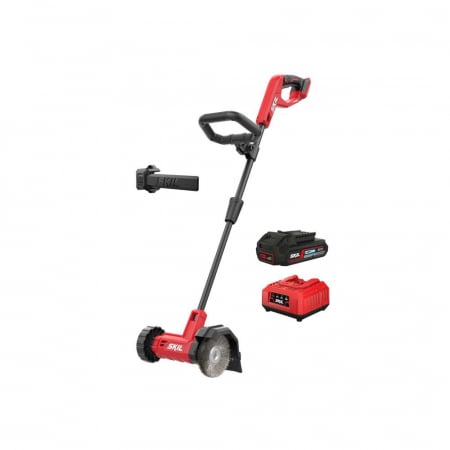 Motocoase - Perie electrica pentru buruieni SKIL 0660 AA, viteza 1500 rpm, 93-126 cm, 1x Accu, incarcator si perie de metal
