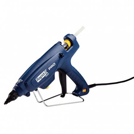 Aparate de sudat si lipit - Rapid 5000327, Pistol industrial GlueGun PRO EG340, albastru, max 220W, debit 1400g/h, 120 - 220°C reglabila, functional cu batoane de 12 mm