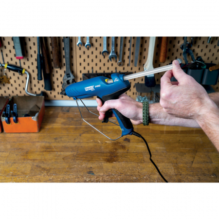 Rapid 5001490, Pistol profesional GlueGun PRO EG313, albastru, max 100W, debit 900g/h, 195°C, functional cu batoane de 12 mm [5]