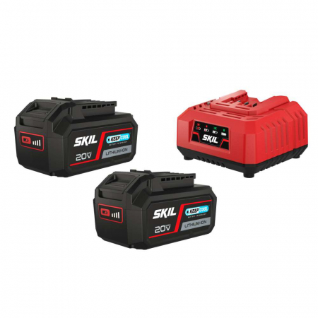 Accesorii scule electrice - Set incarcator si acumulator SKIL BC1E3112BA, 20V Max“ (18 V) 4.0Ah „Keep Cool“ Li-Ion