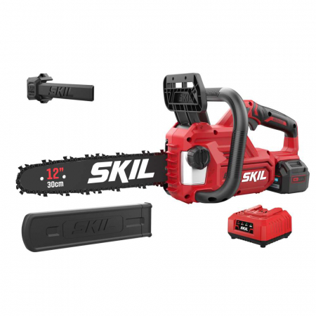 Drujbe - SKIL 0534 AA Fierastrau electric (drujba) Brushless, viteza 7.9 m/s lama 30cm, Accu 4Ah si incarcator