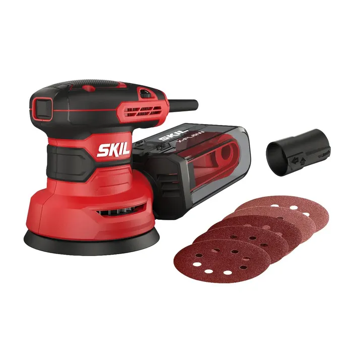 Masini de slefuit si rindeluit - SKIL SR1E7471AA  Slefuitor cu excentric+ 5 foi de slefuire + Caseta pentru praf