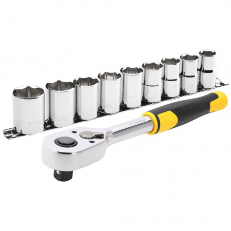 Chei si truse chei - Stanley STMT82671-0, set clichet 1/2" cu 72 dinti + 10 tubulare