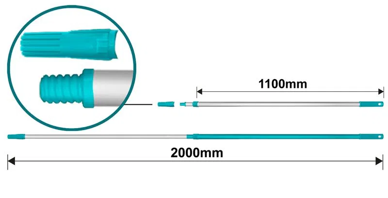 Scule de mana - Tija telescopica - aluminiu - 200cm