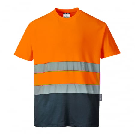 Tricouri - Tricou Bicolor din Bumbac Confort S173