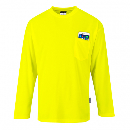 Tricouri - Tricou Day-Vis cu Maneci Lungi si Buzunar S579