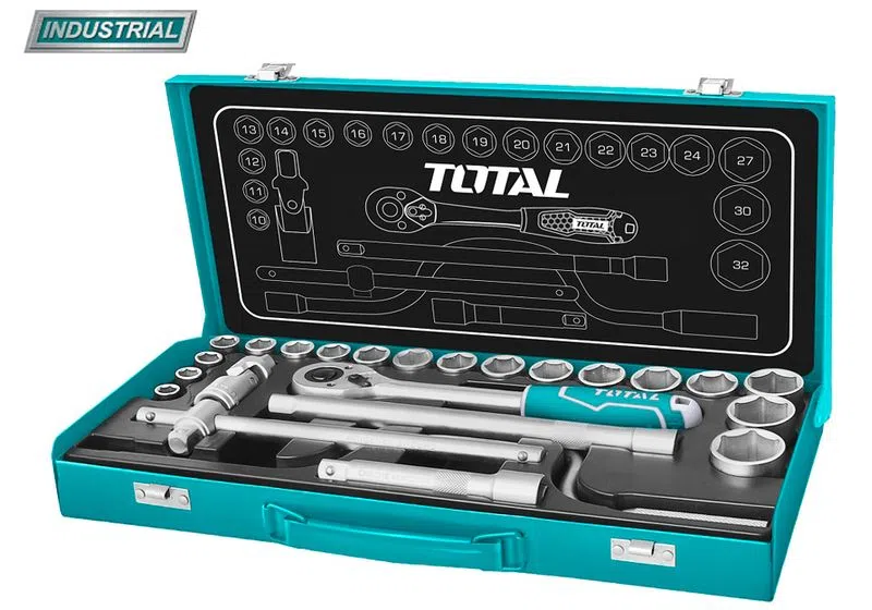 Chei si truse chei - Trusa de chei tubulare 1/2 cu antrenor 24 piese (INDUSTRIAL)