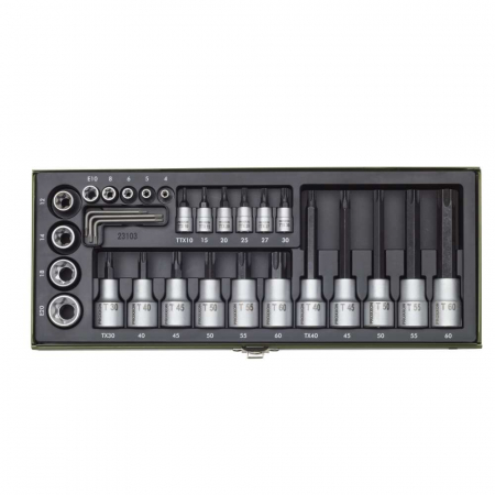 Chei si truse chei - Trusa speciala pentru suruburile TORX, Proxxon 23103, 29 piese