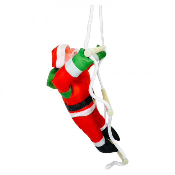 Mos Craciun pe scara, Decoratiune de Craciun, 25cm [2]