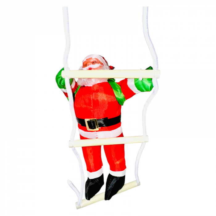 Mos Craciun pe scara, Decoratiune de Craciun, 25cm [3]