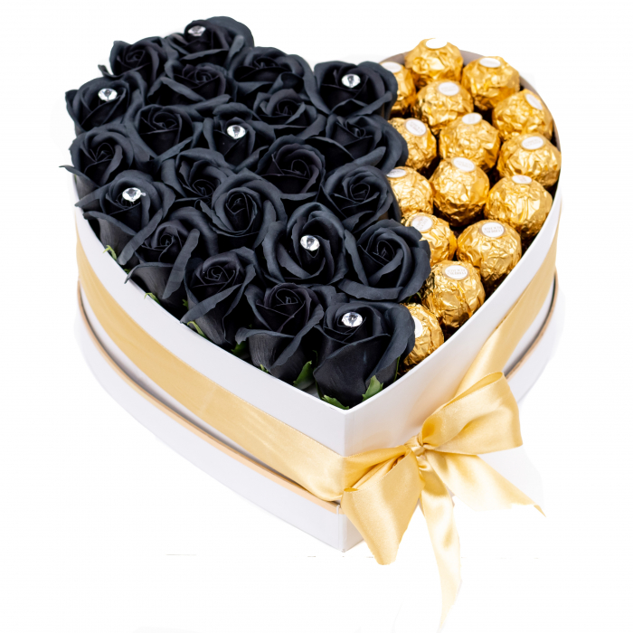 Aranjament Floral Black Ferrero Rocher Love, 26cm [1]