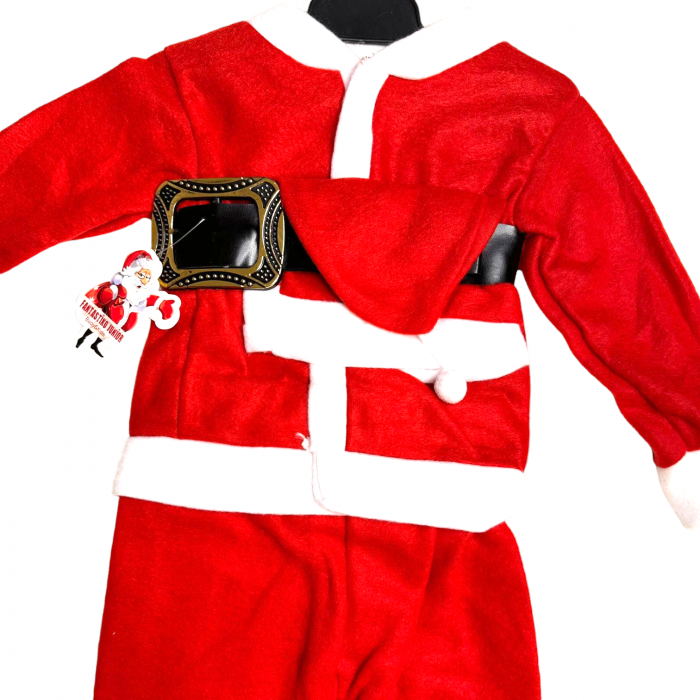 Costum Mos Craciun copii, plusat, 4 piese [2]