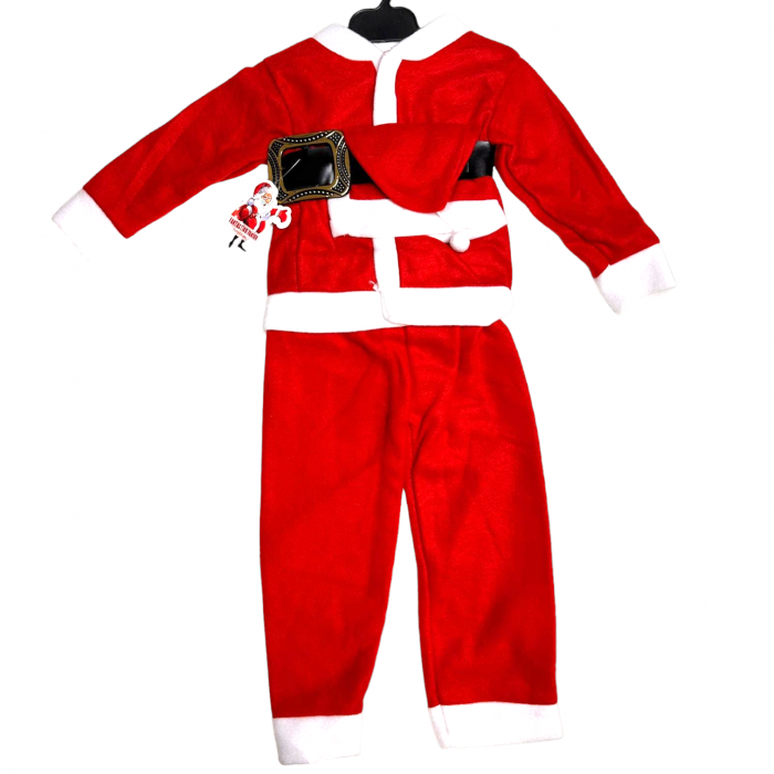 Costum Mos Craciun copii, plusat, 4 piese [3]