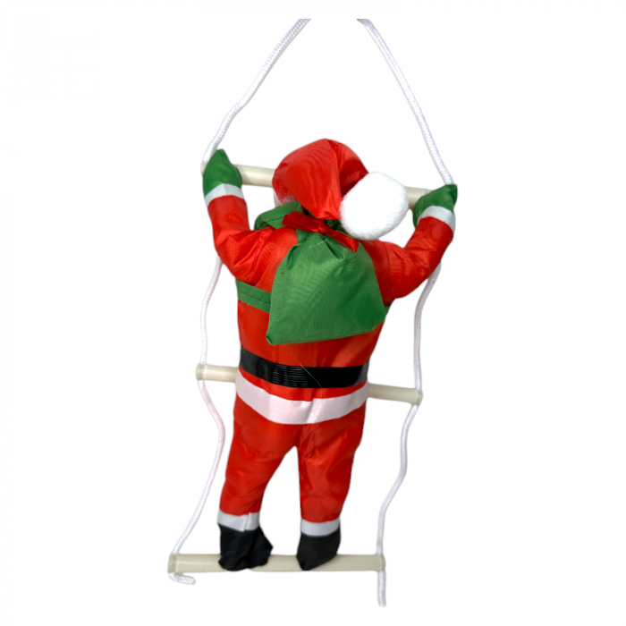Decoratiune de Craciun, Mos Craciun pe scara, 45cm [5]