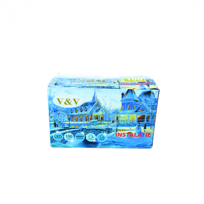 Instalatie Premium Interior-Exterior, IP44, Albastra, 100Led, 8M [2]